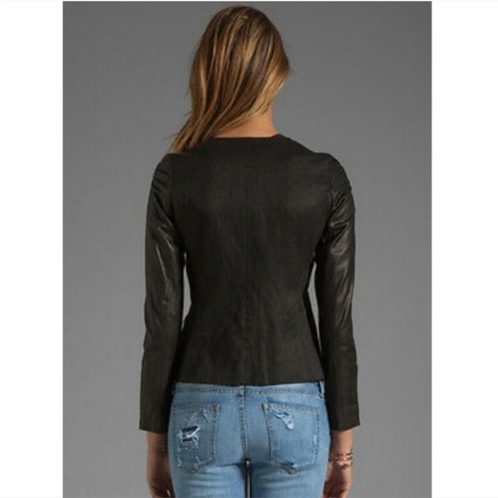 Vince Linen & Leather Jacket - Picture 8 of 13